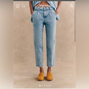 Sezane Manu Trousers Bleach - Size 8